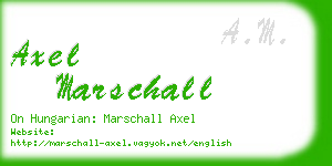 axel marschall business card